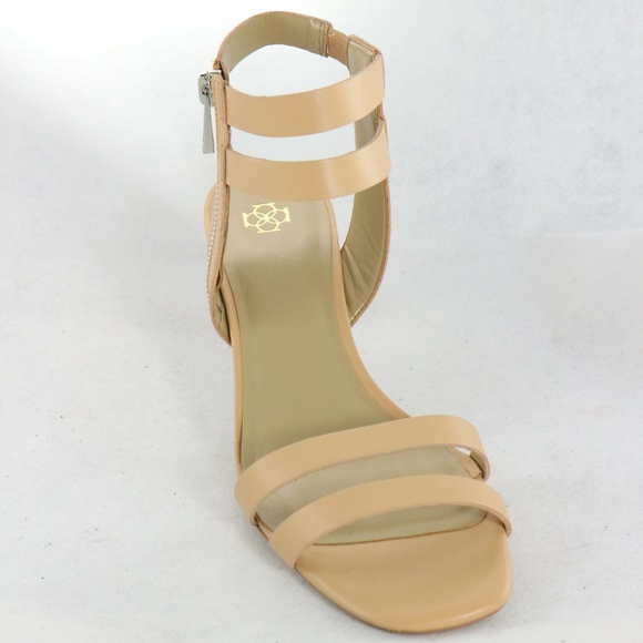 ANN TAYLOR Nude Strappy Sandal Heels - Picture 6 of 8